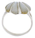 Sterling Silver Mother Of Pearl Seashell Ring Size 7-3/4 FX22306